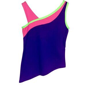 Motionwear Asymmetrical Dance Performance Wear Top Small Adult Purple Punk